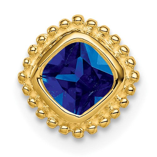 14k-cushion-sapphire-chain-slide-SolomonJeweler-Wichita-KS-CustomJewelry