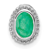 14k-white-gold-oval-emerald-chain-slide-SolomonJeweler-Wichita-KS-CustomJewelry