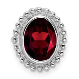 14k-white-gold-oval-garnet-chain-slide-SolomonJeweler-Wichita-KS-CustomJewelry
