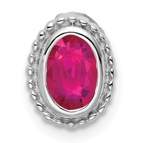 14k-white-gold-oval-ruby-chain-slide-SolomonJeweler-Wichita-KS-CustomJewelry