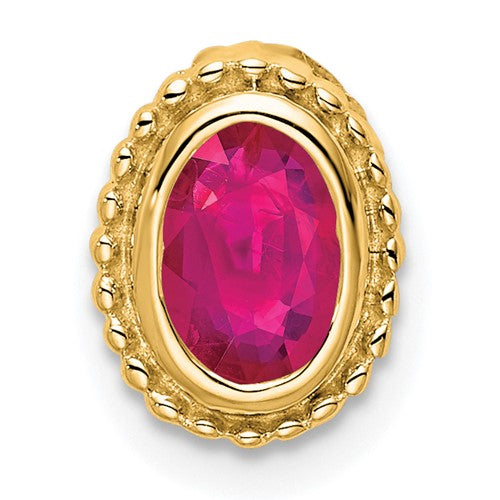 14k-oval-ruby-chain-slide-SolomonJeweler-Wichita-KS-CustomJewelry