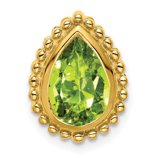 14k-pear-peridot-chain-slide-SolomonJeweler-Wichita-KS-CustomJewelry