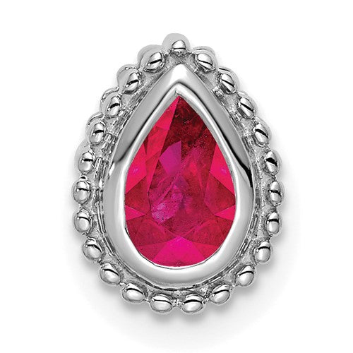 14k-white-gold-pear-ruby-chain-slide-SolomonJeweler-Wichita-KS-CustomJewelry