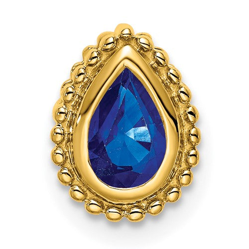 14k-pear-sapphire-chain-slide-SolomonJeweler-Wichita-KS-CustomJewelry