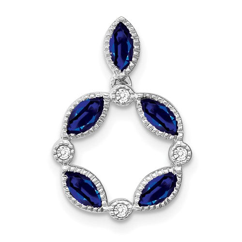 14k-white-gold-marquise-sapphire-and-diamond-pendant-SolomonJeweler-Wichita-KS-CustomJewelry