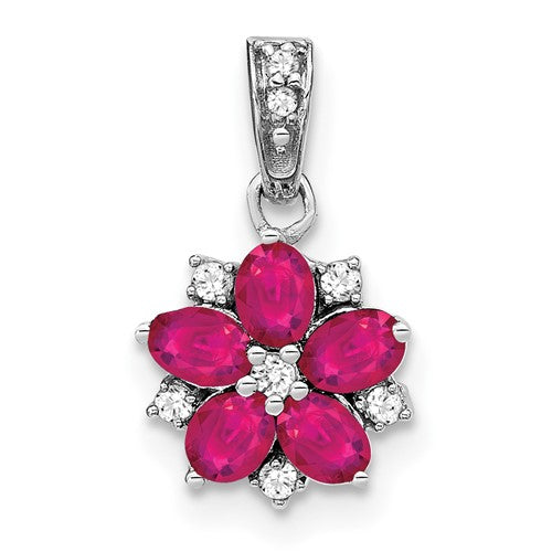14k-white-gold-ruby-and-diamond-floral-pendant-SolomonJeweler-Wichita-KS-CustomJewelry