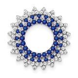 14k-white-gold-sapphire-and-diamond-sunburst-chain-slide-SolomonJeweler-Wichita-KS-CustomJewelry