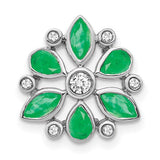 14k-white-gold-emerald-and-diamond-chain-slide-SolomonJeweler-Wichita-KS-CustomJewelry