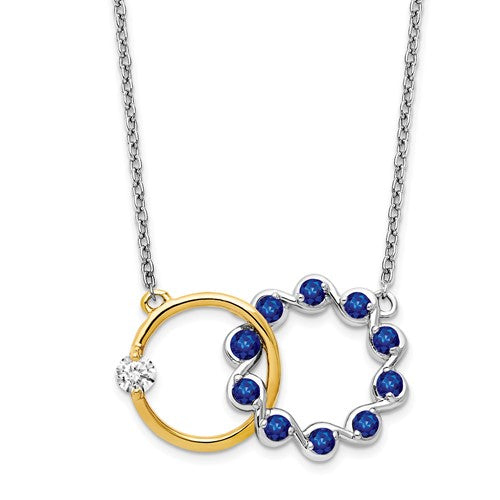 14k-two-tone-sapphire-and-diamond-18in-circles-necklace-SolomonJeweler-Wichita-KS-CustomJewelry