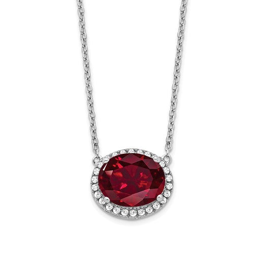 14k-white-gold-oval-created-ruby-diamond-18in-halo-necklace-SolomonJeweler-Wichita-KS-CustomJewelry