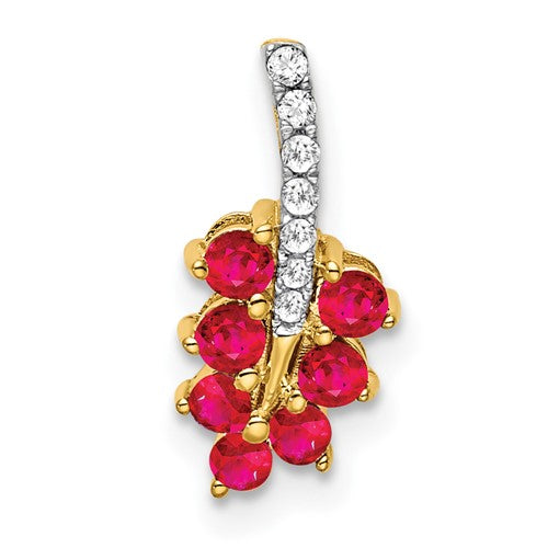14k-ruby-and-diamond-leaf-pendant-SolomonJeweler-Wichita-KS-CustomJewelry