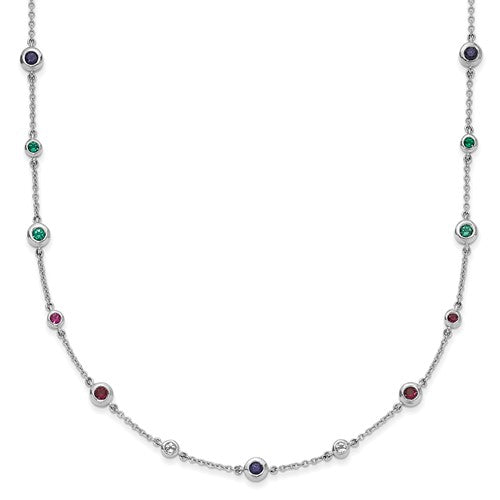 14k-white-gold-ruby-sapph-emerald-wht-topaz-18in-station-necklace-SolomonJeweler-Wichita-KS-CustomJewelry
