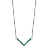 14k-white-gold-emerald-18in-v-necklace-SolomonJeweler-Wichita-KS-CustomJewelry