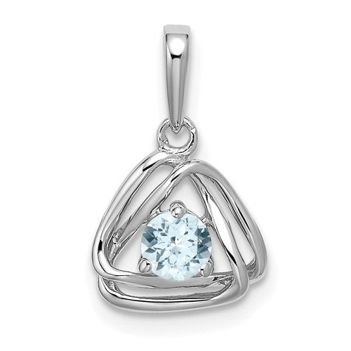 14k-white-gold-aquamarine-triangle-pendant-SolomonJeweler-Wichita-KS-CustomJewelry