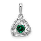 14k-white-gold-created-emerald-triangle-pendant-SolomonJeweler-Wichita-KS-CustomJewelry