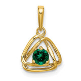 14k-created-emerald-triangle-pendant-SolomonJeweler-Wichita-KS-CustomJewelry