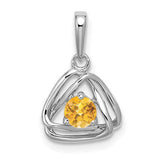 14k-white-gold-citrine-triangle-pendant-SolomonJeweler-Wichita-KS-CustomJewelry