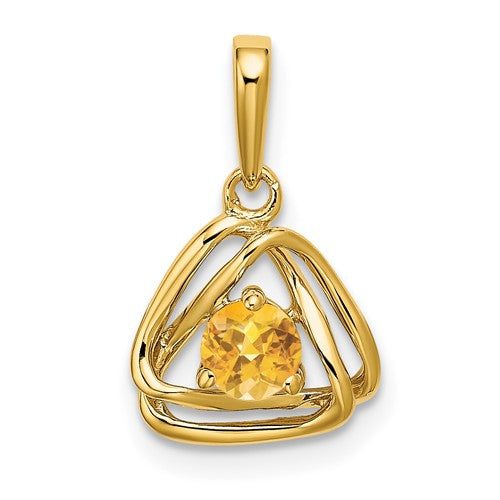 14k-citrine-triangle-pendant-SolomonJeweler-Wichita-KS-CustomJewelry