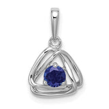 14k-white-gold-created-sapphire-triangle-pendant-SolomonJeweler-Wichita-KS-CustomJewelry