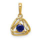 14k-created-sapphire-triangle-pendant-SolomonJeweler-Wichita-KS-CustomJewelry