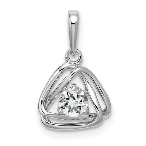 14k-white-gold-white-topaz-triangle-pendant-SolomonJeweler-Wichita-KS-CustomJewelry