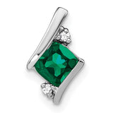 14k-white-gold-cushion-cr-emerald-and-diamond-chain-slide-SolomonJeweler-Wichita-KS-CustomJewelry