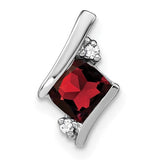 14k-white-gold-cushion-garnet-and-diamond-chain-slide-SolomonJeweler-Wichita-KS-CustomJewelry