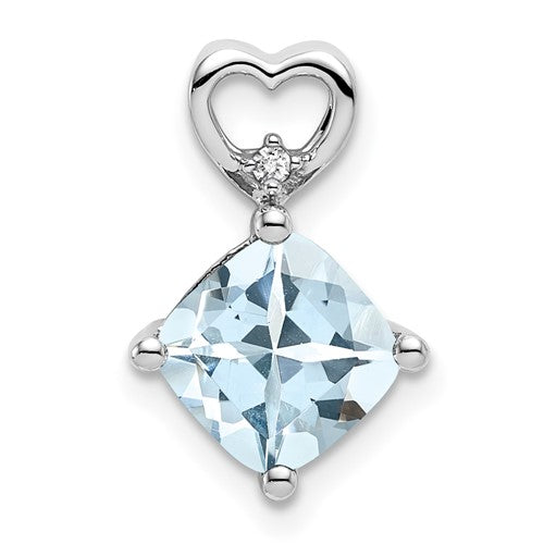 14k-white-gold-aquamarine-and-diamond-heart-chain-slide-SolomonJeweler-Wichita-KS-CustomJewelry