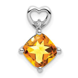 14k-white-gold-citrine-and-diamond-heart-chain-slide-SolomonJeweler-Wichita-KS-CustomJewelry
