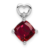 14k-white-gold-created-ruby-and-diamond-heart-chain-slide-SolomonJeweler-Wichita-KS-CustomJewelry