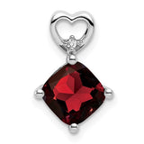 14k-white-gold-garnet-and-diamond-heart-chain-slide-SolomonJeweler-Wichita-KS-CustomJewelry