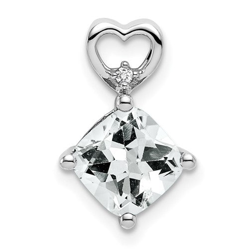 14k-white-gold-white-topaz-and-diamond-heart-chain-slide-SolomonJeweler-Wichita-KS-CustomJewelry