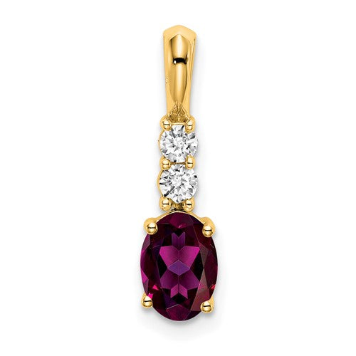 14k-oval-rhodolite-garnet-and-diamond-pendant-SolomonJeweler-Wichita-KS-CustomJewelry