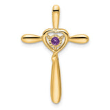 14k-amethyst-cross-w-heart-chain-slide-SolomonJeweler-Wichita-KS-CustomJewelry