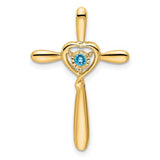 14k-blue-topaz-cross-w-heart-chain-slide-SolomonJeweler-Wichita-KS-CustomJewelry
