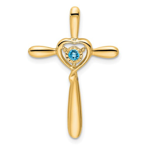 14k-blue-topaz-cross-w-heart-chain-slide-SolomonJeweler-Wichita-KS-CustomJewelry