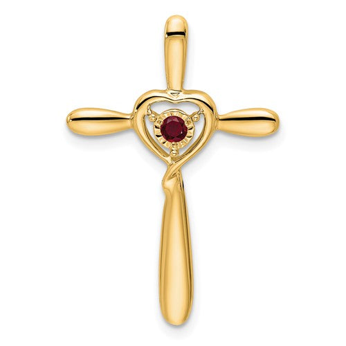14k-created-ruby-cross-w-heart-chain-slide-SolomonJeweler-Wichita-KS-CustomJewelry