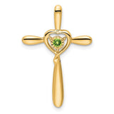 14k-peridot-cross-w-heart-chain-slide-SolomonJeweler-Wichita-KS-CustomJewelry