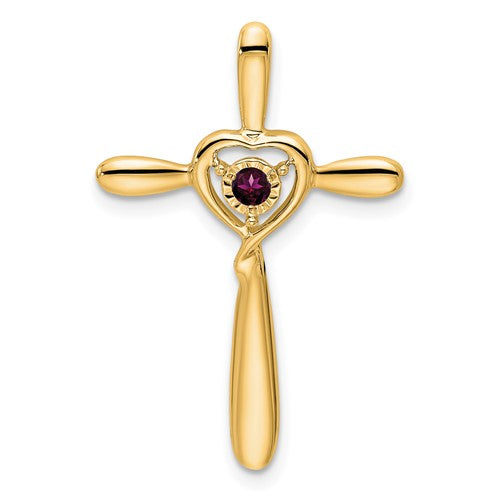 14k-rhodolite-garnet-cross-w-heart-chain-slide-SolomonJeweler-Wichita-KS-CustomJewelry