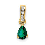 14k-pear-created-emerald-and-diamond-pendant-SolomonJeweler-Wichita-KS-CustomJewelry