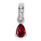14k-white-gold-pear-created-ruby-and-diamond-pendant-SolomonJeweler-Wichita-KS-CustomJewelry