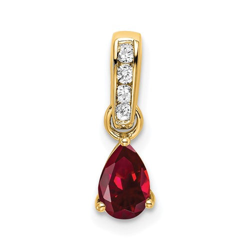 14k-pear-created-ruby-and-diamond-pendant-SolomonJeweler-Wichita-KS-CustomJewelry
