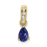 14k-pear-created-sapphire-and-diamond-pendant-SolomonJeweler-Wichita-KS-CustomJewelry