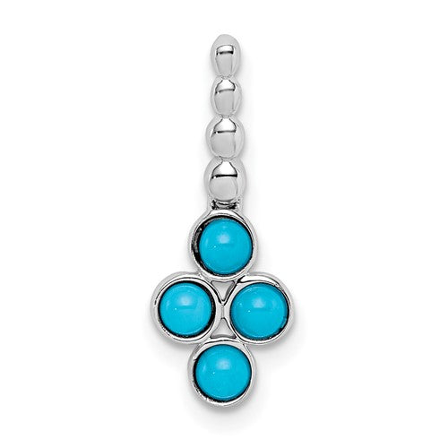 14k-white-gold-turquoise-pendant-SolomonJeweler-Wichita-KS-CustomJewelry