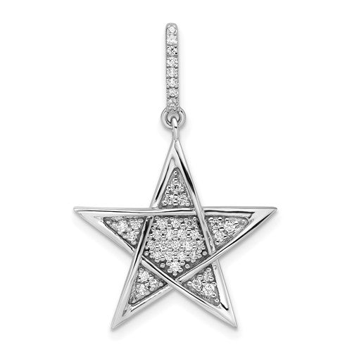 14k-white-gold-polished-diamond-star-pendant-SolomonJeweler-Wichita-KS-CustomJewelry