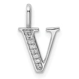 14k-white-gold-diamond-letter-v-initial-pendant-SolomonJeweler-Wichita-KS-CustomJewelry