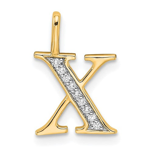 14k-diamond-initial-x-pendant-SolomonJeweler-Wichita-KS-CustomJewelry