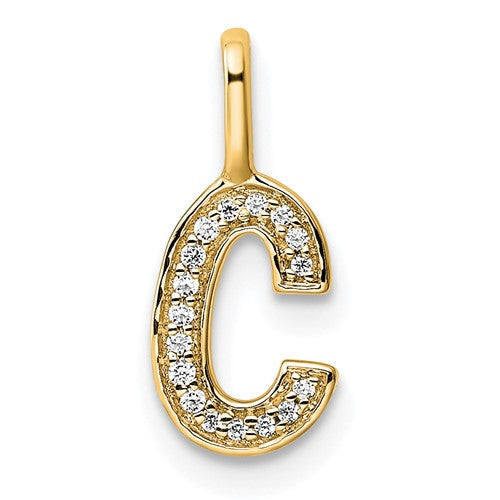 14k-yellow-gold-diamond-letter-c-initial-pendant-SolomonJeweler-Wichita-KS-CustomJewelry