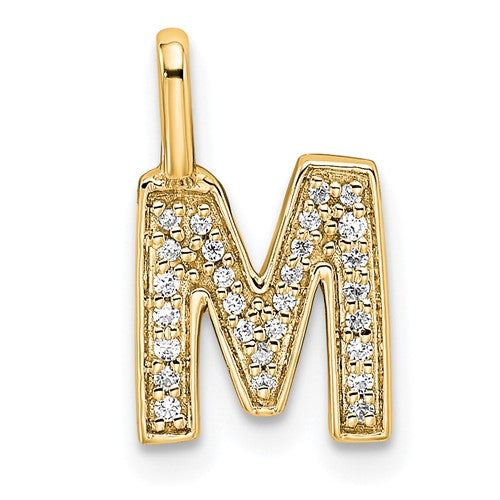14k-yellow-gold-diamond-letter-m-initial-pendant-SolomonJeweler-Wichita-KS-CustomJewelry