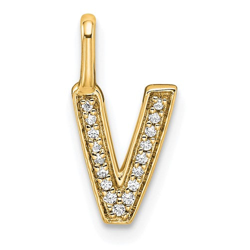 14k-gold-diamond-letter-v-initial-pendant-SolomonJeweler-Wichita-KS-CustomJewelry